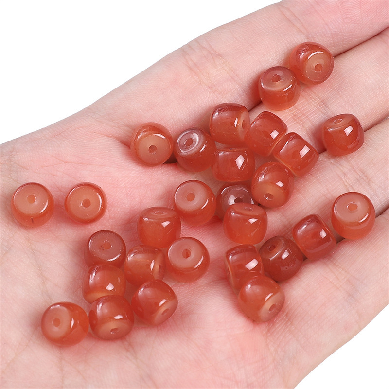 28:drum beads red 8x6mm