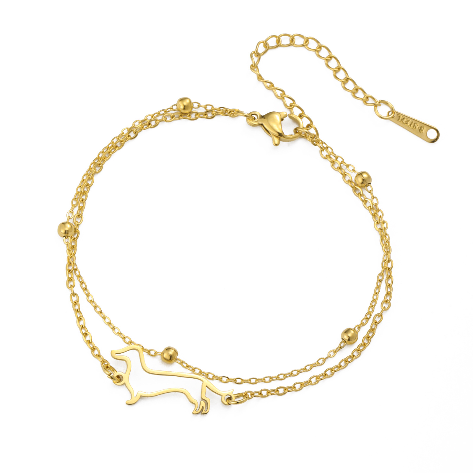 4:Gold bead chain double chain