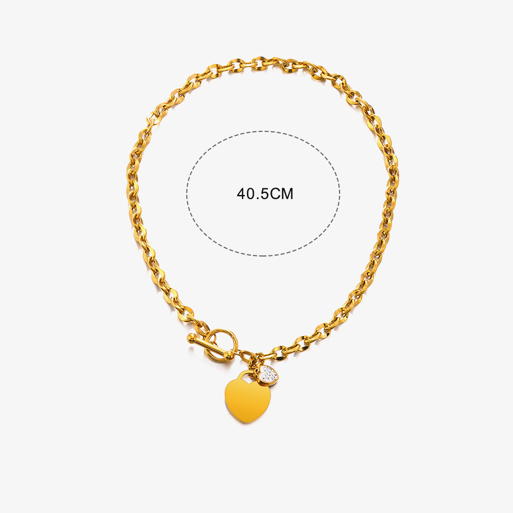 Gold love necklace