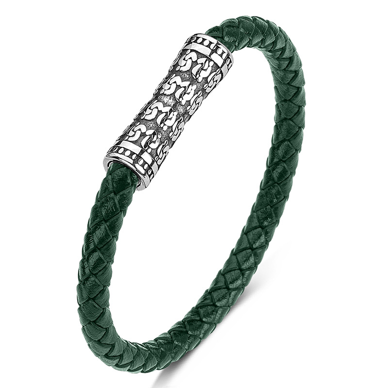 A green leather [steel color] Inner ring 165mm