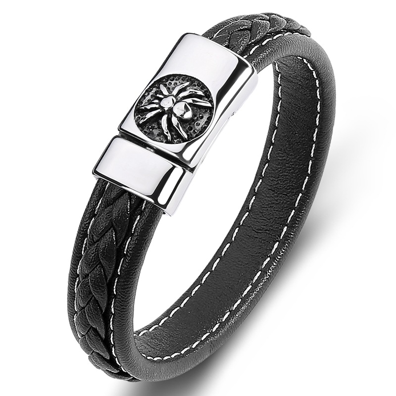 A black leather [steel color] Inner ring 165mm