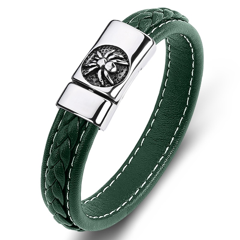 A green leather [steel color] Inner ring 165mm