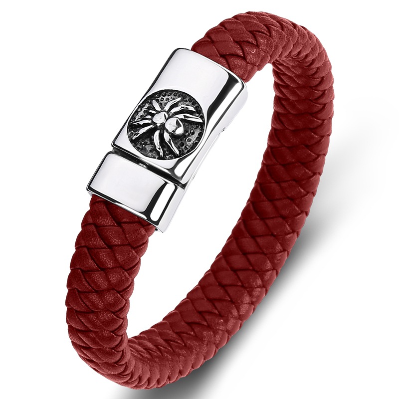 B red leather [steel color] Inner ring 165mm