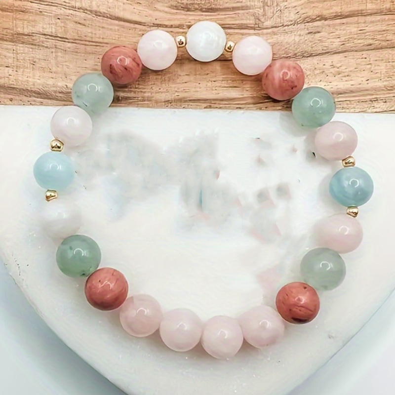 7:Pink crystal aquamarine green red wood grain