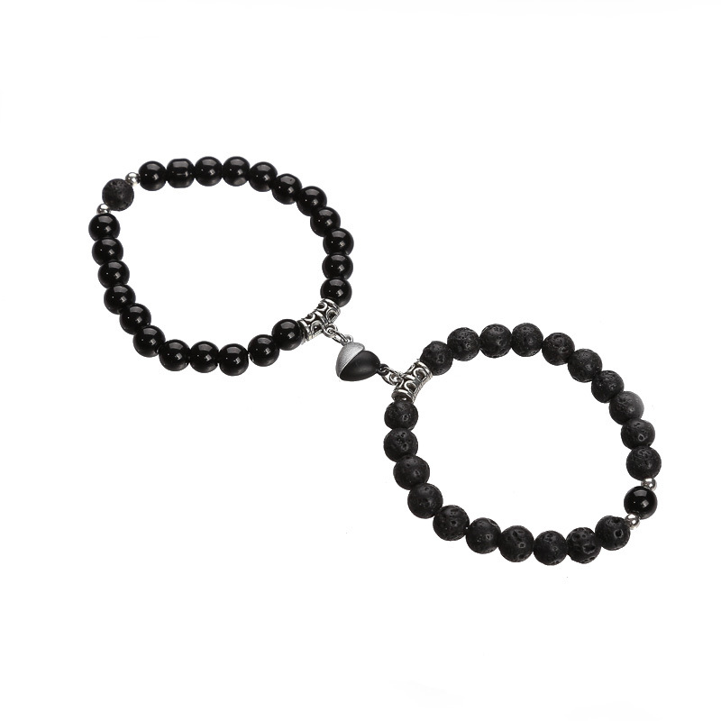 13 Bright black volcanic stone love black and whit