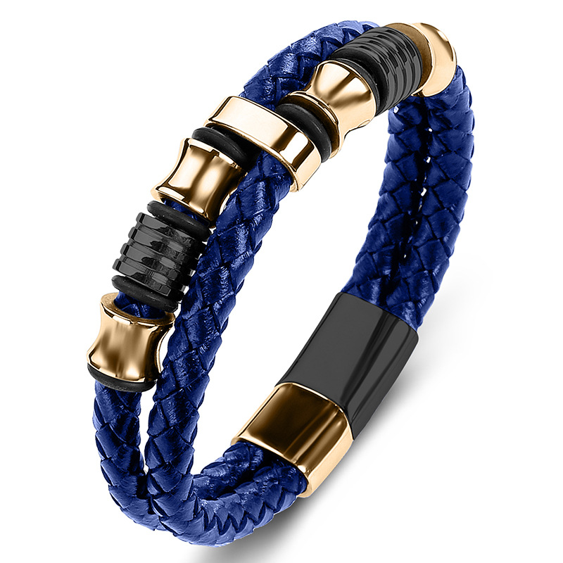 Blue leather [gold black] Inner ring 165mm【 Stra