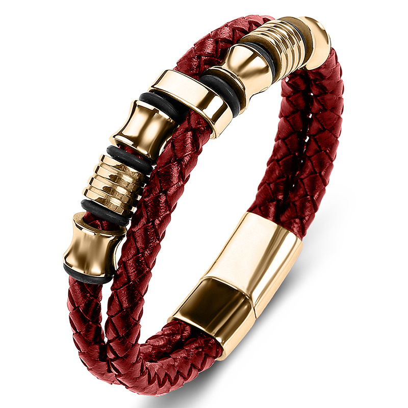 8:Red leather[gold]