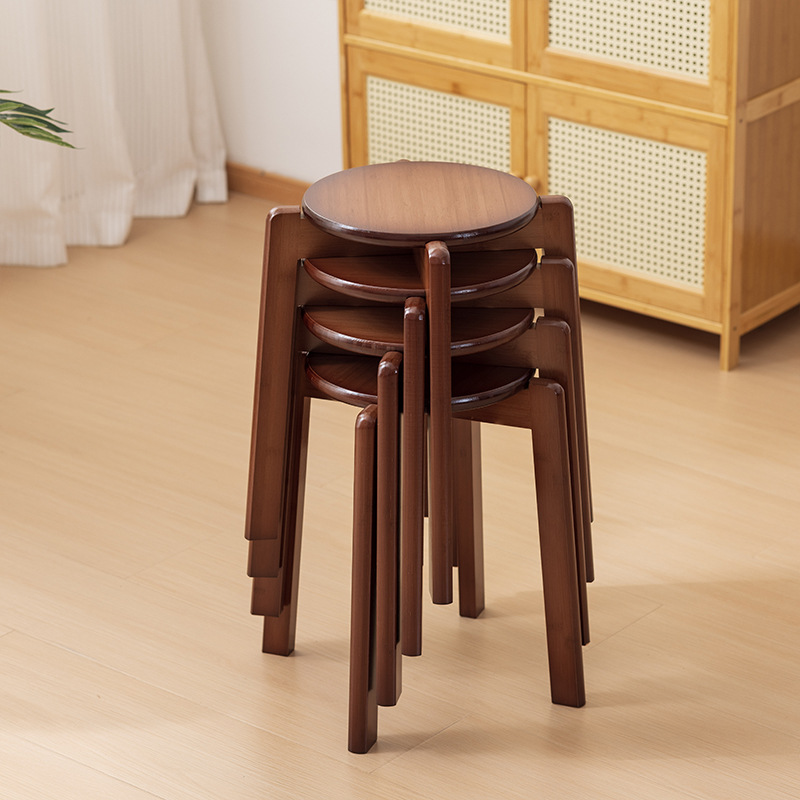 Brown round stool 4 sets