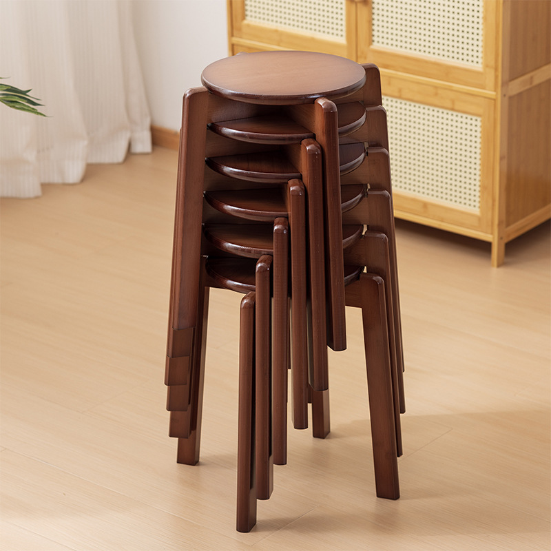 Brown round stool 6 sets