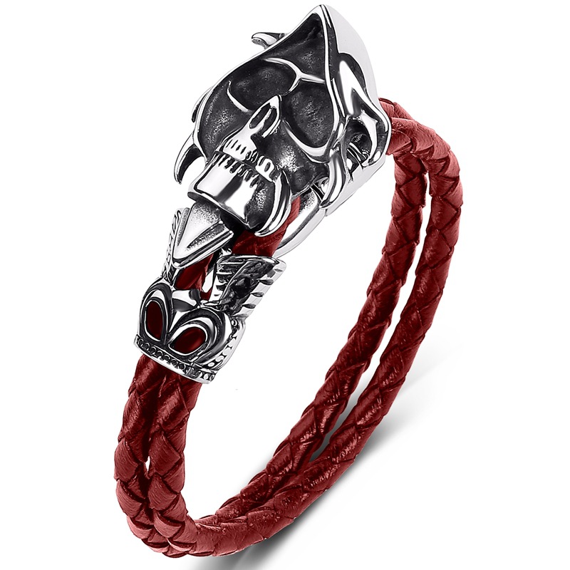 Red leather [steel color] inner ring 165mm