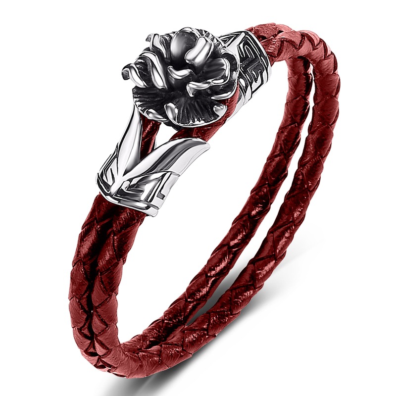 Red leather [steel color] inner ring 165mm