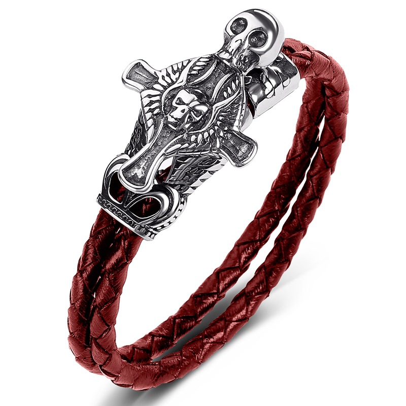 Red leather [steel color] inner ring 165mm