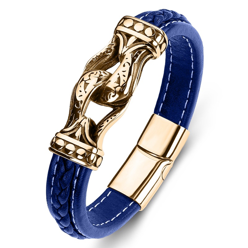 9:Blue leather [gold]