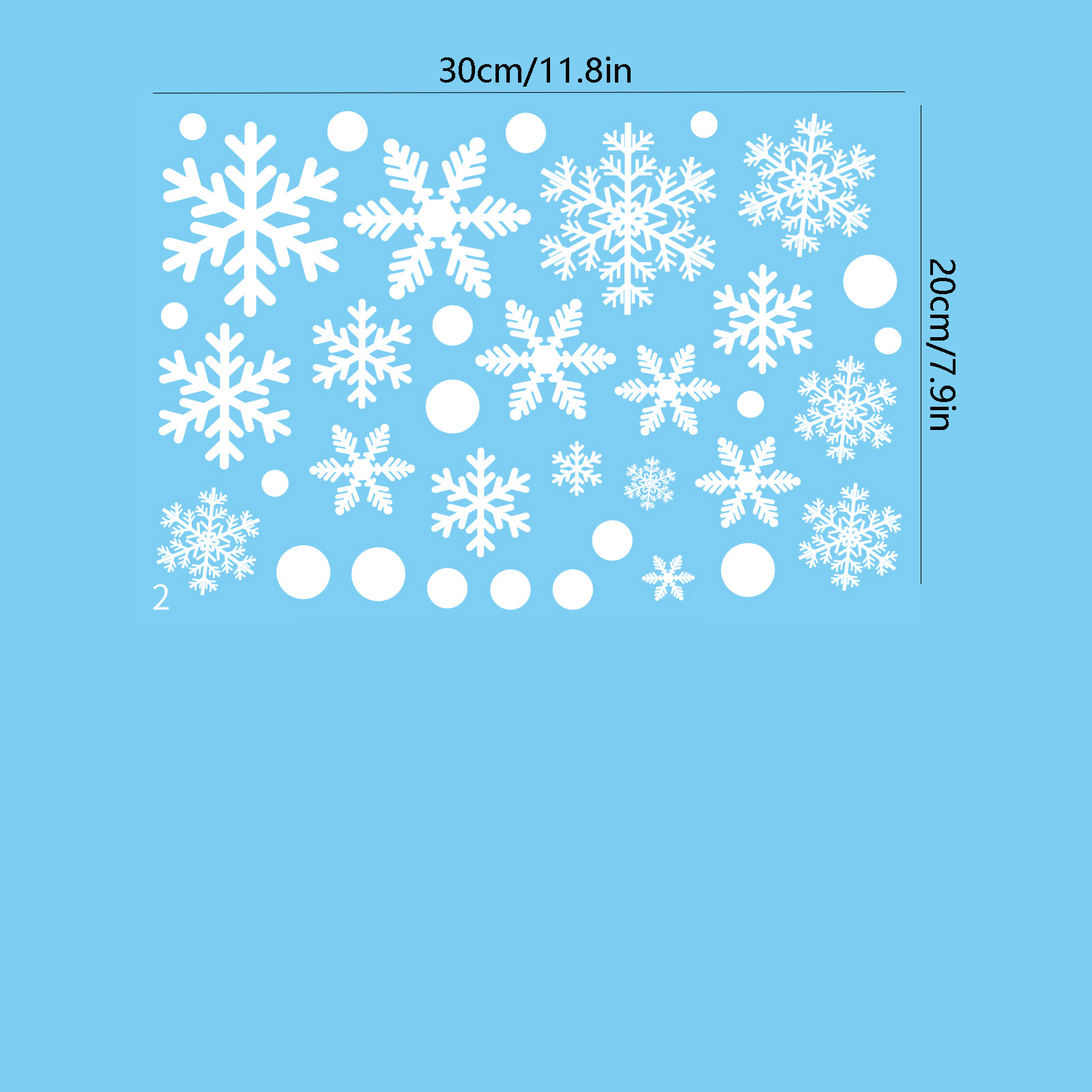 2 snowflake 18pcs/dot 18pcs