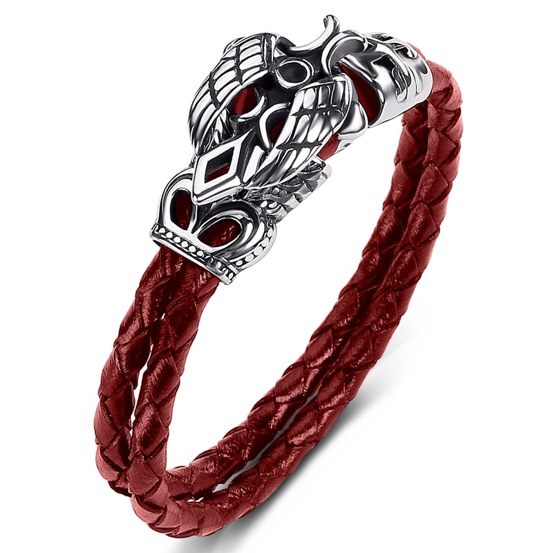 Red leather [steel color] inner ring 165mm