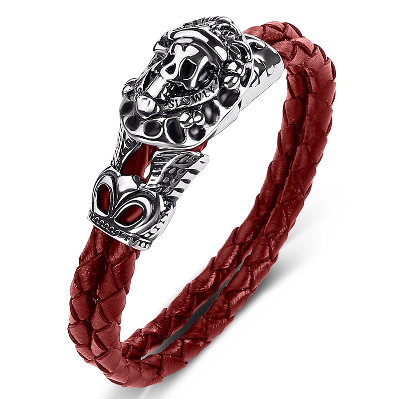 Red leather [steel color] inner ring 165mm