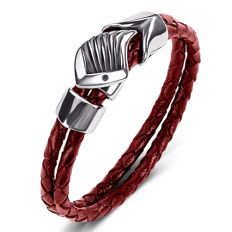 Red leather [steel color] inner ring 185mm