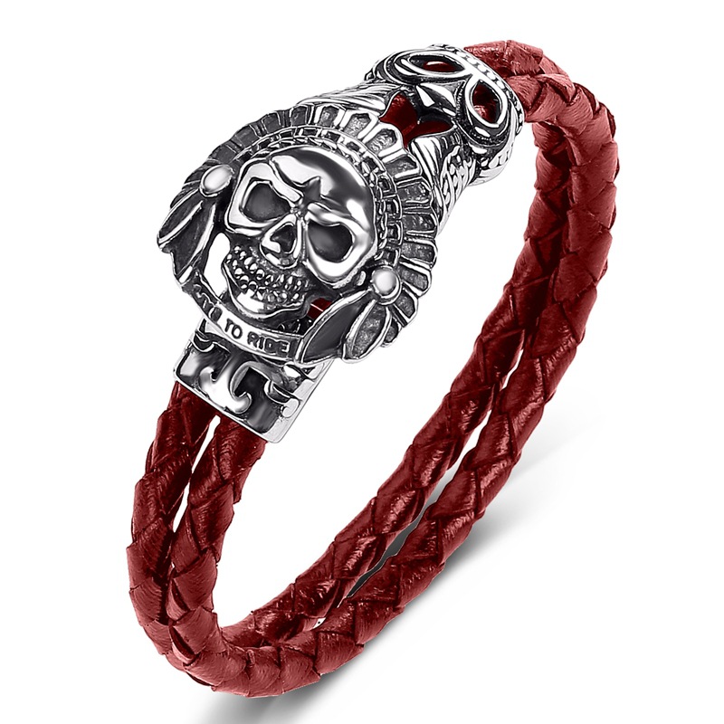 Red leather [steel color] inner ring 185mm