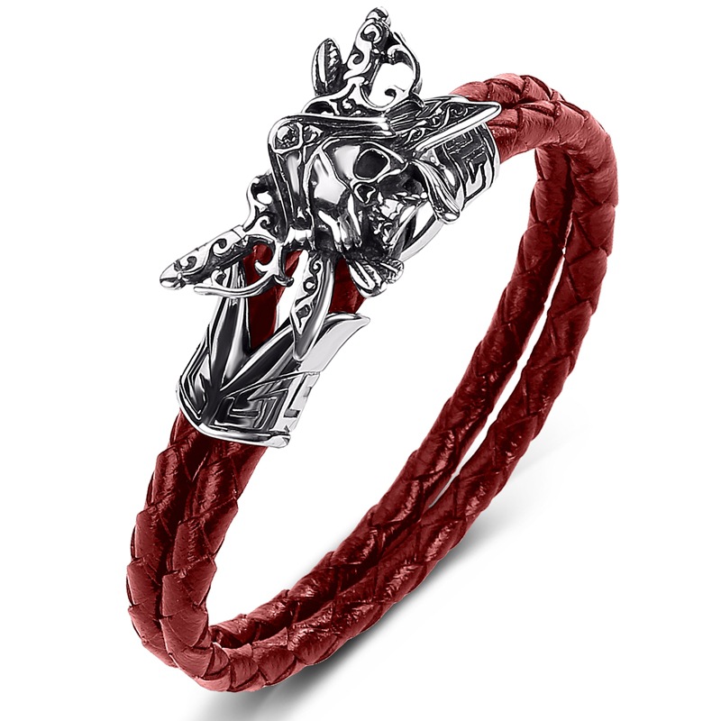 Red leather [steel color] inner ring 165mm