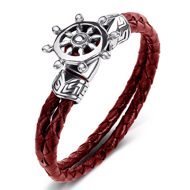 Red leather [steel color] inner ring 185mm