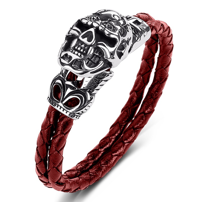 Red leather [steel color] inner ring 165mm