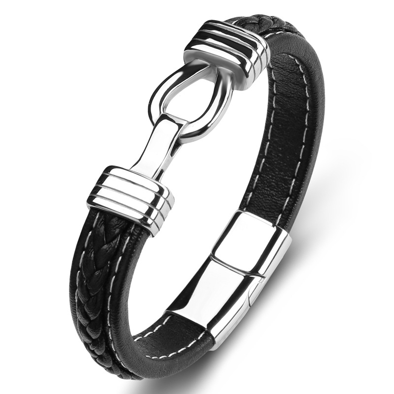 Black leather [steel] Inner ring 165mm