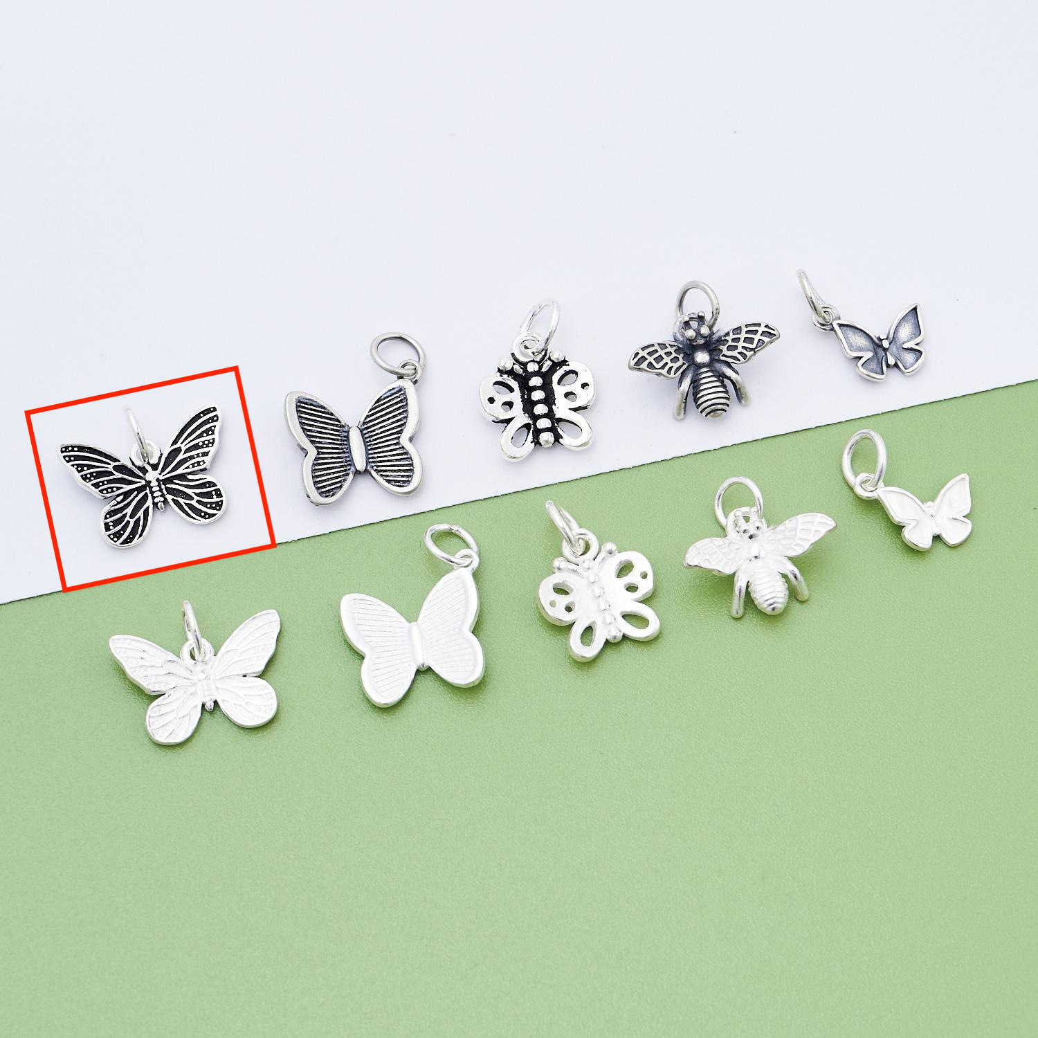 1. Butterfly (Vintage - black) -10.8x10.5mm