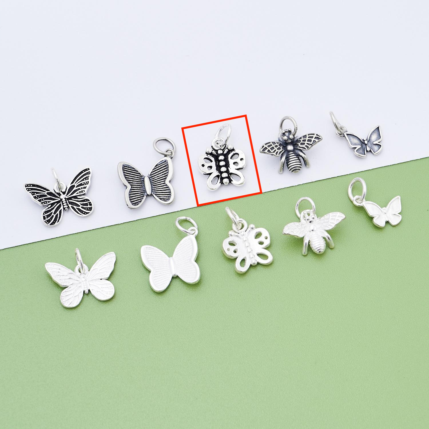 5:3. Hollow butterfly (vintage - black) -11x12.2mm