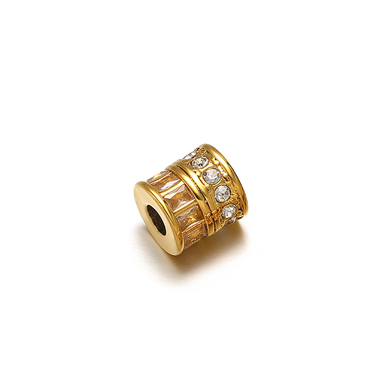 9.8mm high 10.2mm diameter within 4mm zircon gold