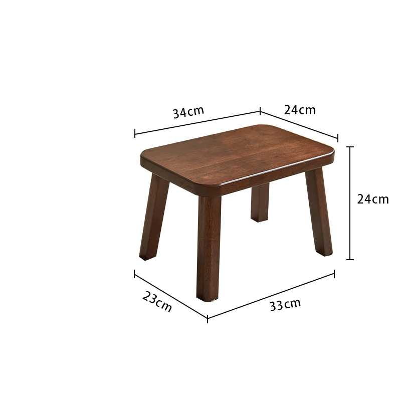 Button stool walnut solid wood