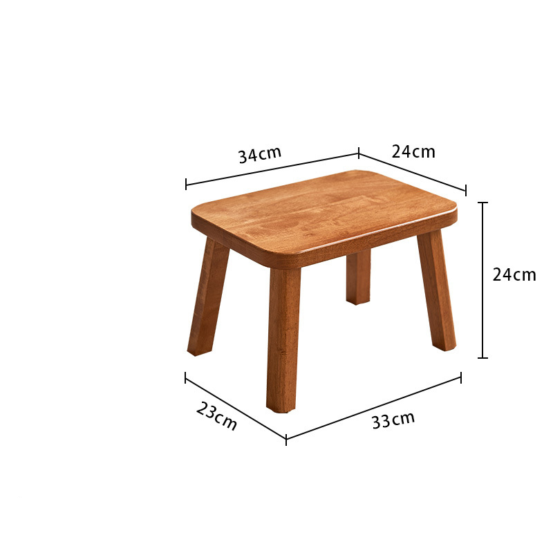 Button stool cherry wood solid wood