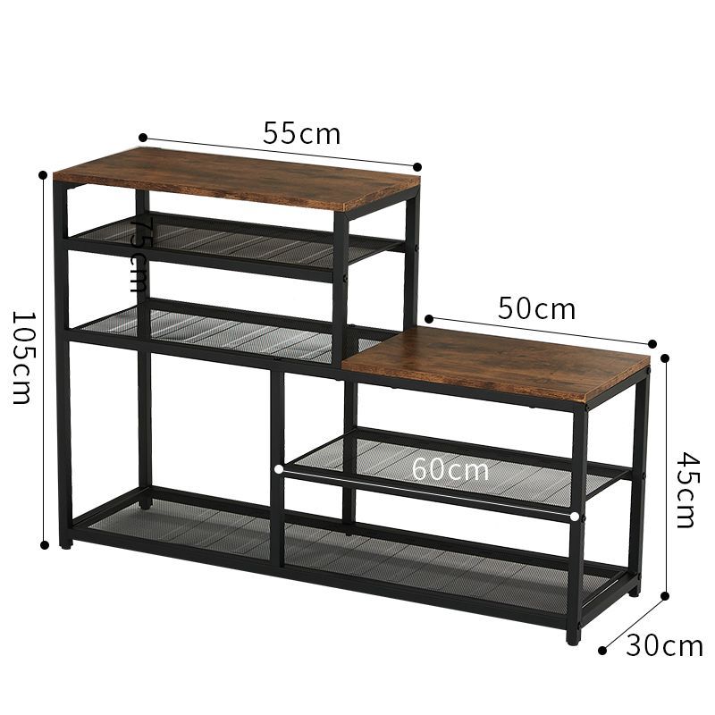 Change shoes stool wood grain surface altogether 6 layers