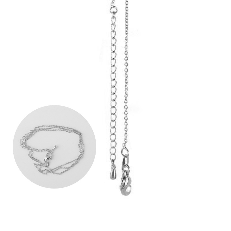 Platinum O Word Water Drop Extension Chain (40x5CM