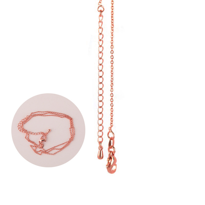 Rose Gold O-Word Water Drop Extension Chain (40x5C