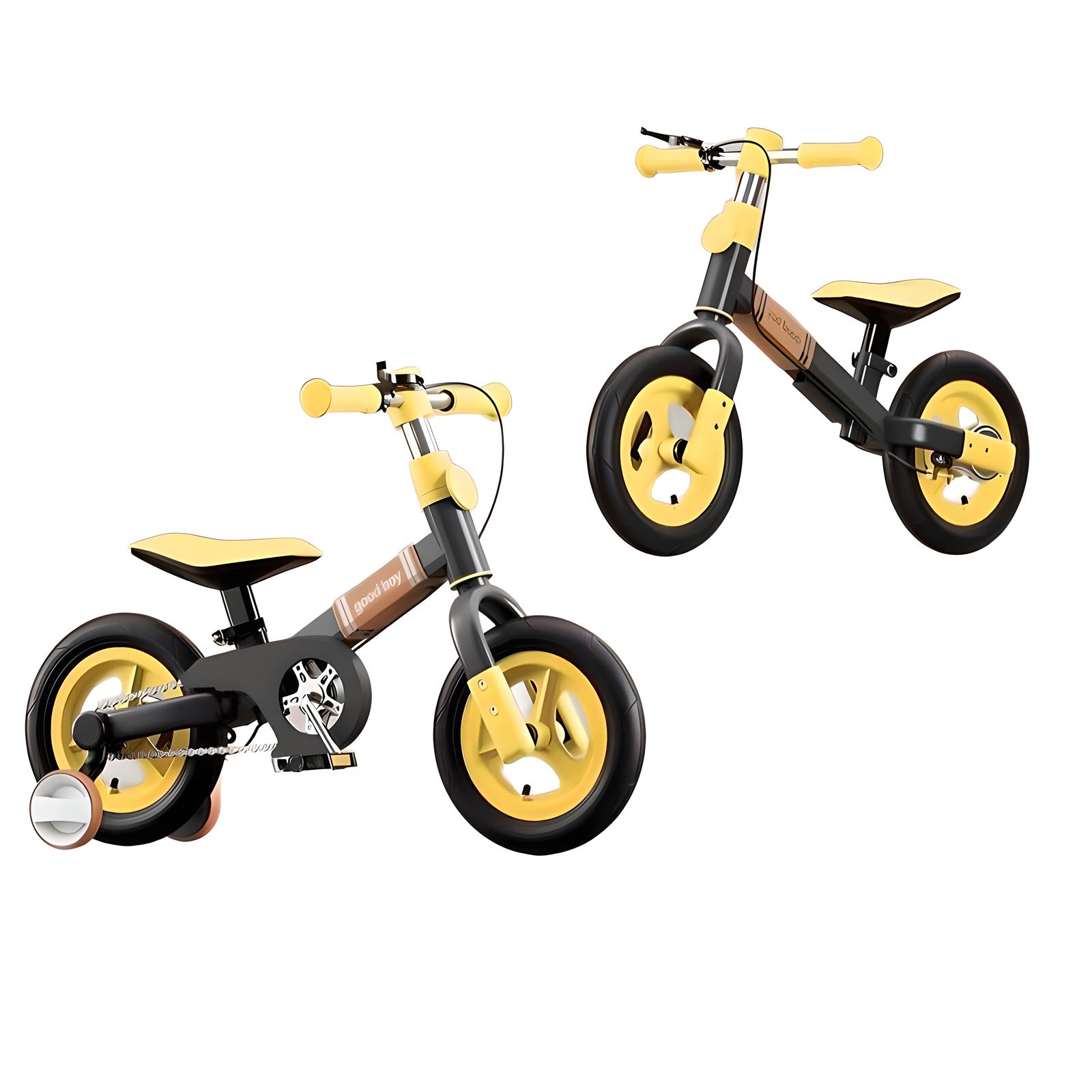 Black and yellow three-in-one bike