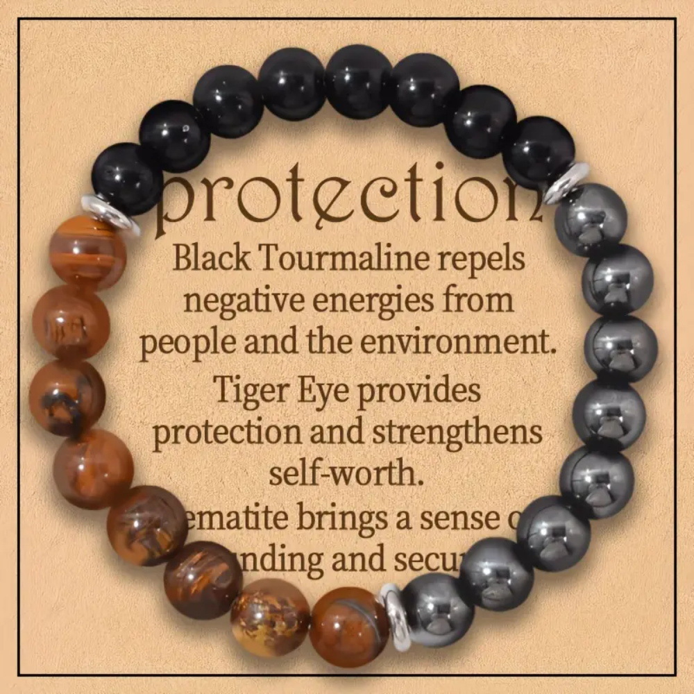 3 Tiger eye hematite bright black