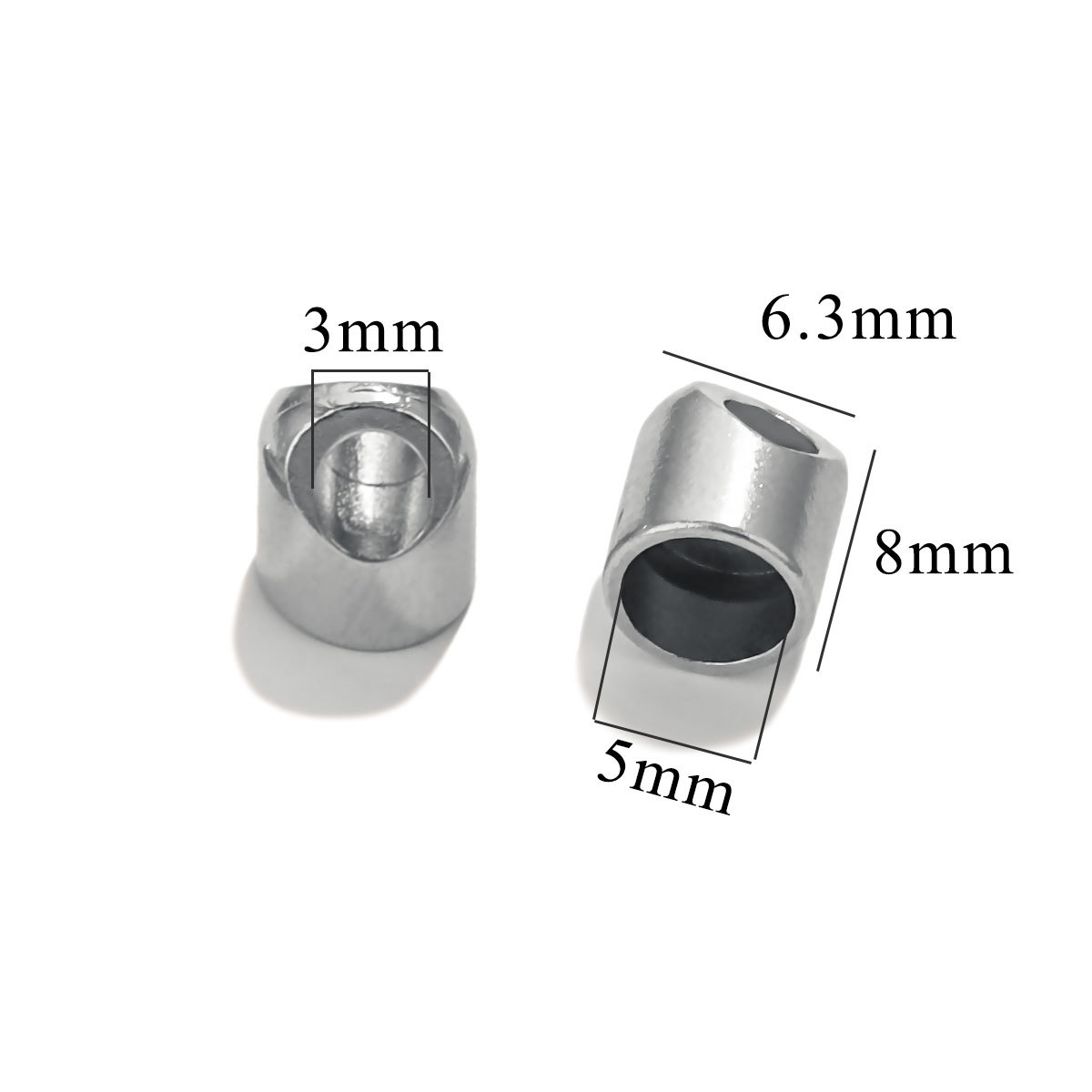 Steel color - hole 5mm