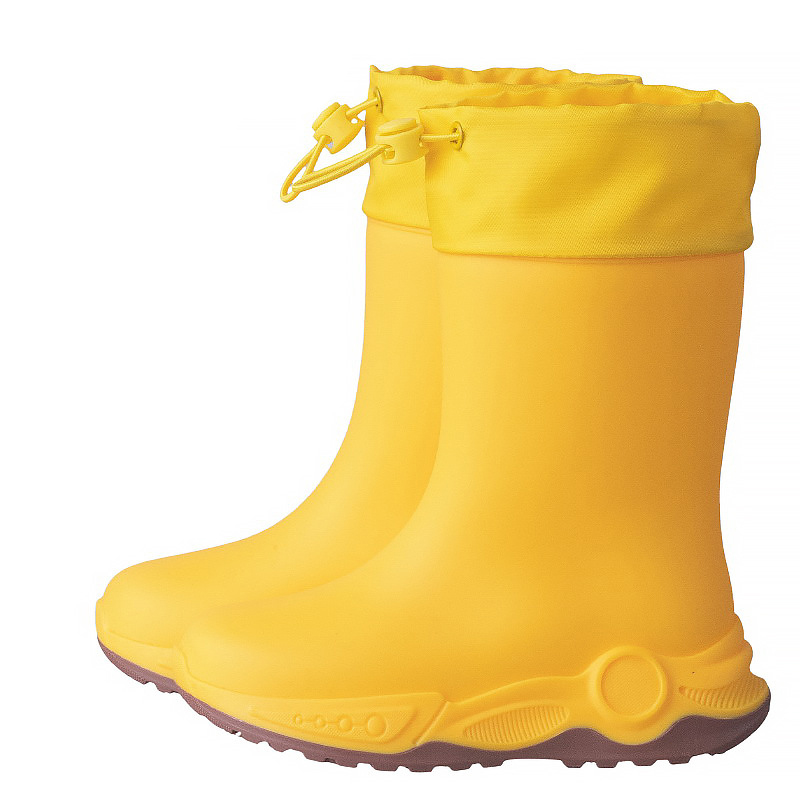 Yellow bare shoes waterproof elastic mouth