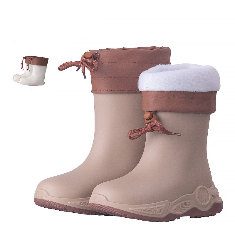 Brown bare shoe top with fleece (removable)