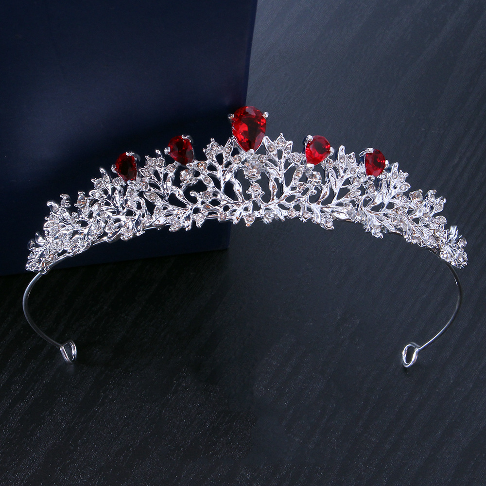 Thick silver white diamond red zirconium