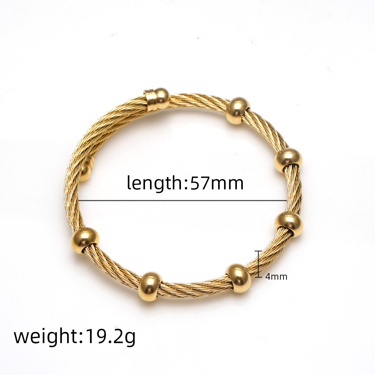 Golden silk thread opening bracelet