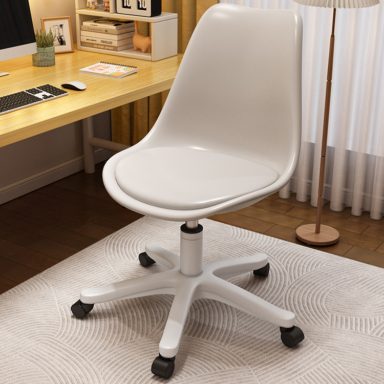 White backrest with white pads   nylon legs