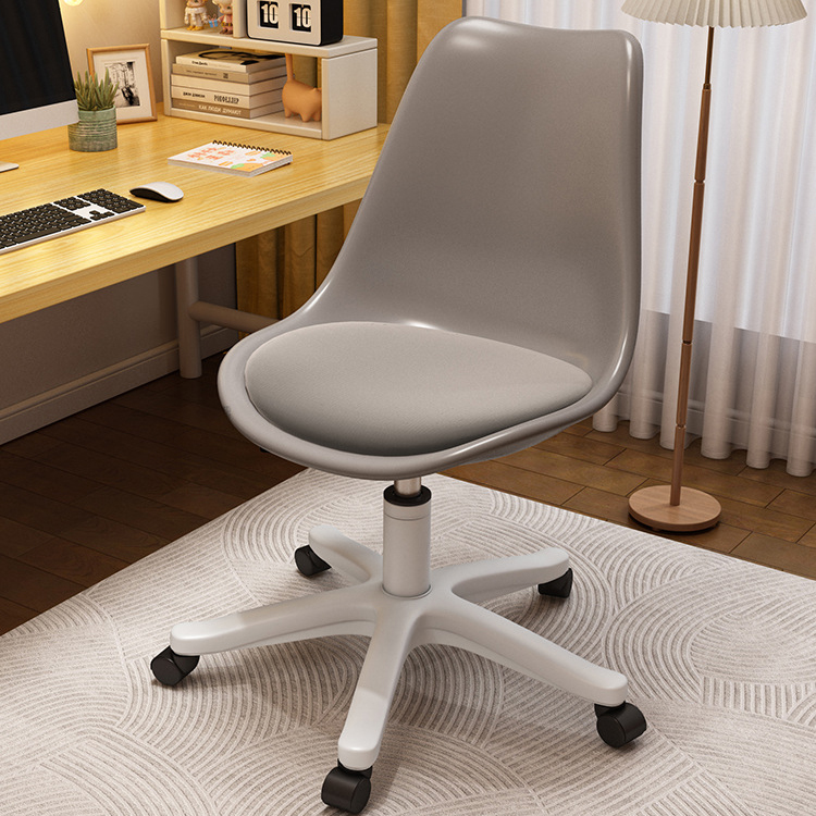 Grey backrest grey cushion   nylon legs