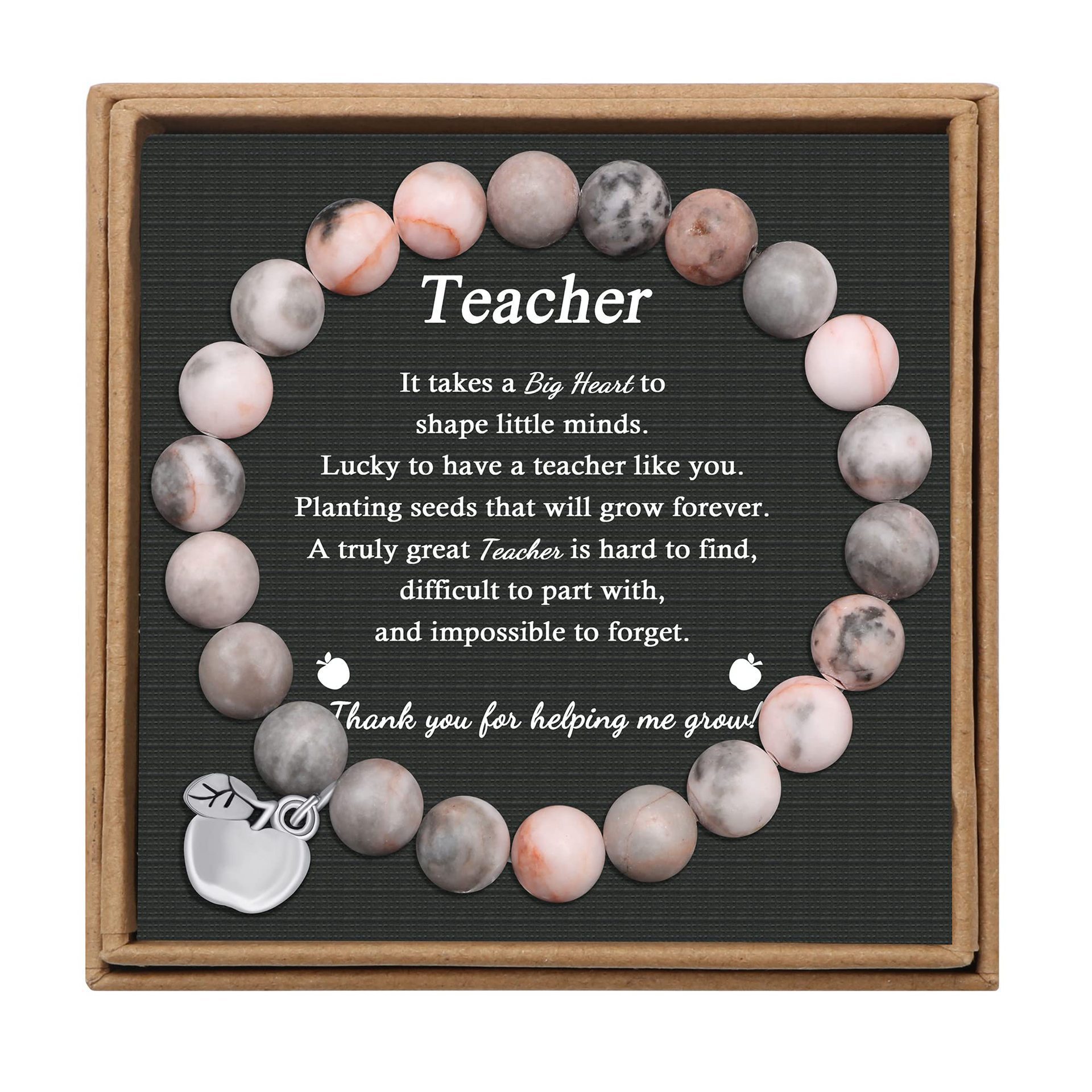 11 Pink Zebra Apple with teacher card without box