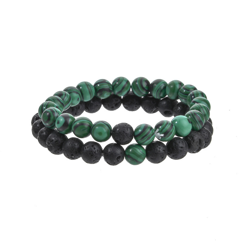 15 Malachite green volcanic stone