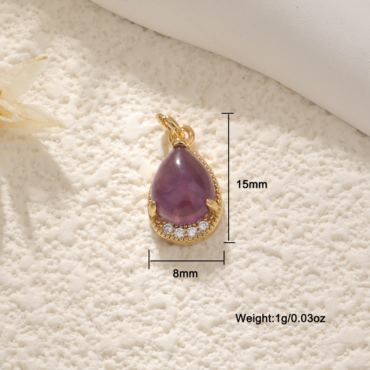 4:Amethyst drop pendant