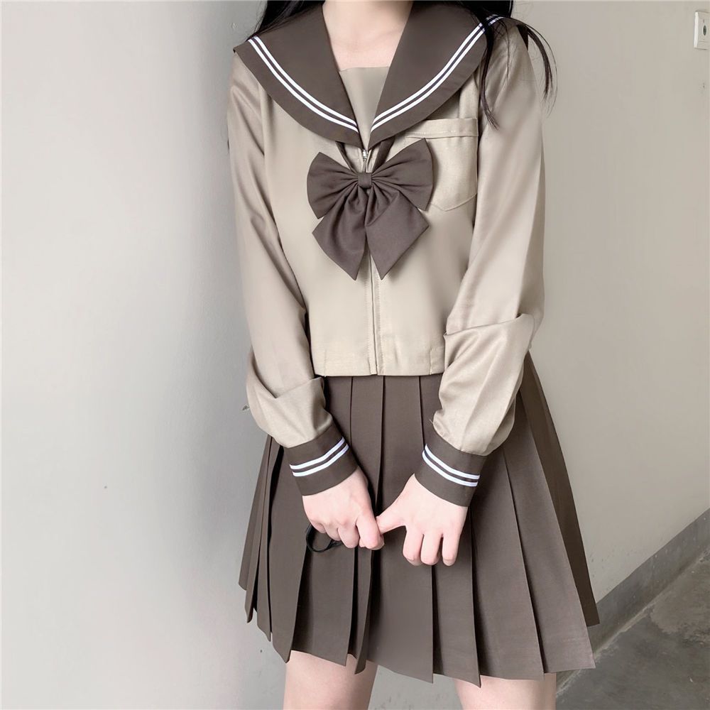 Two long sleeves   short skirt   bow tie