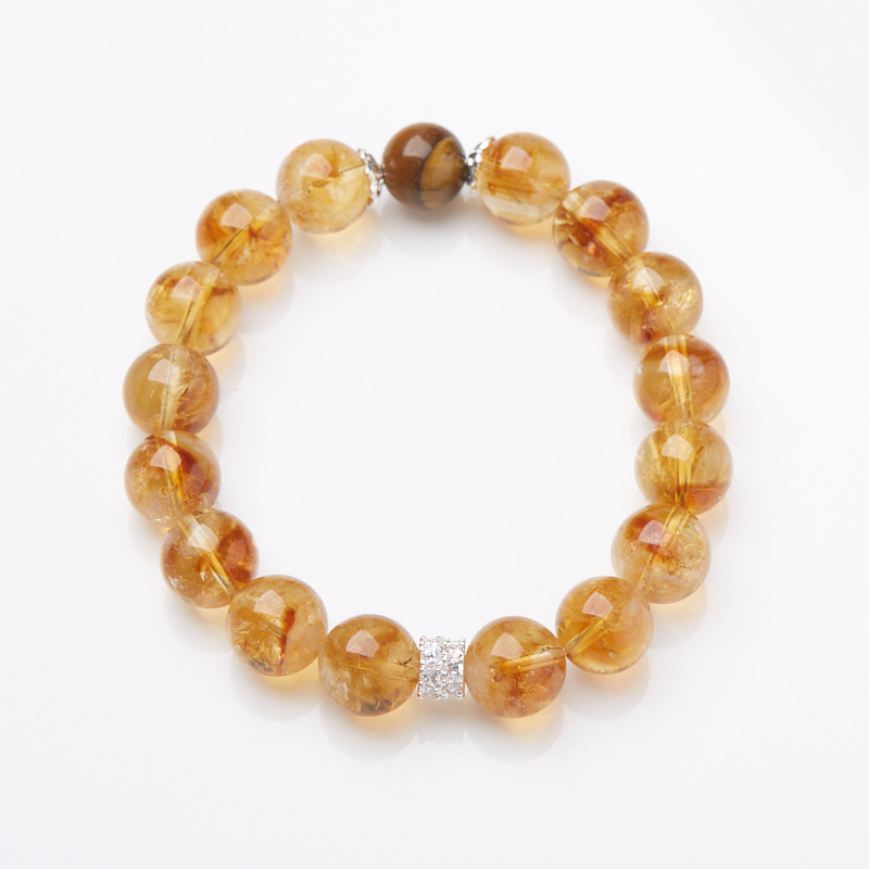 11mm yellow Asay with white diamond bracelet