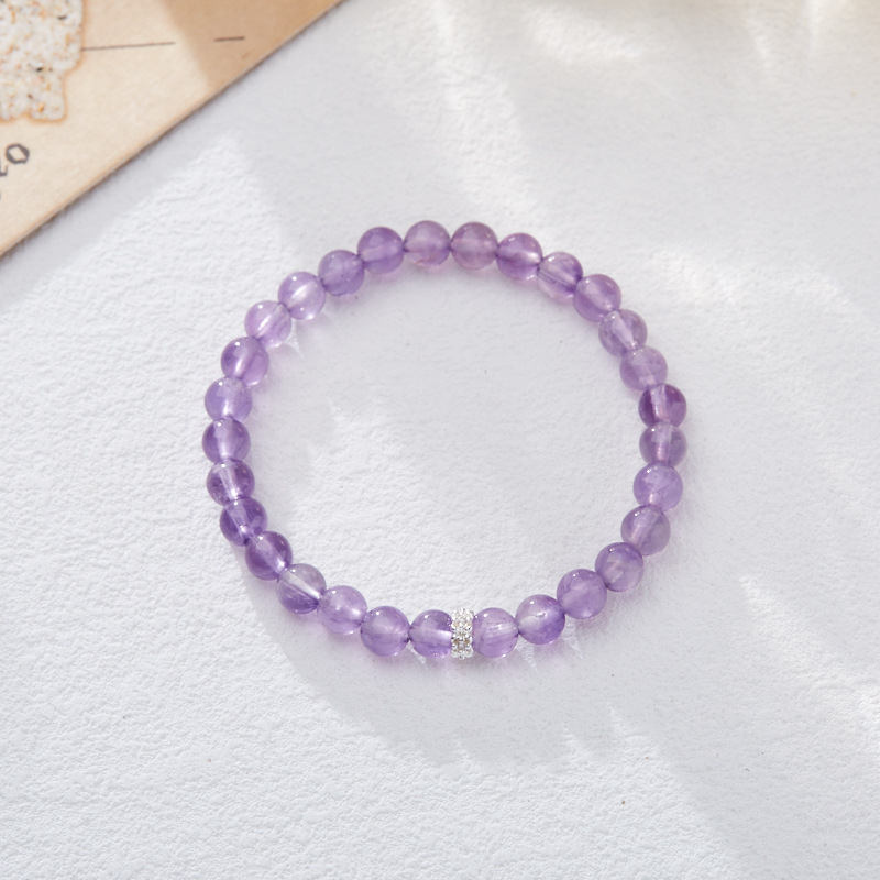 1:6MM purple jade sparkling square diamond