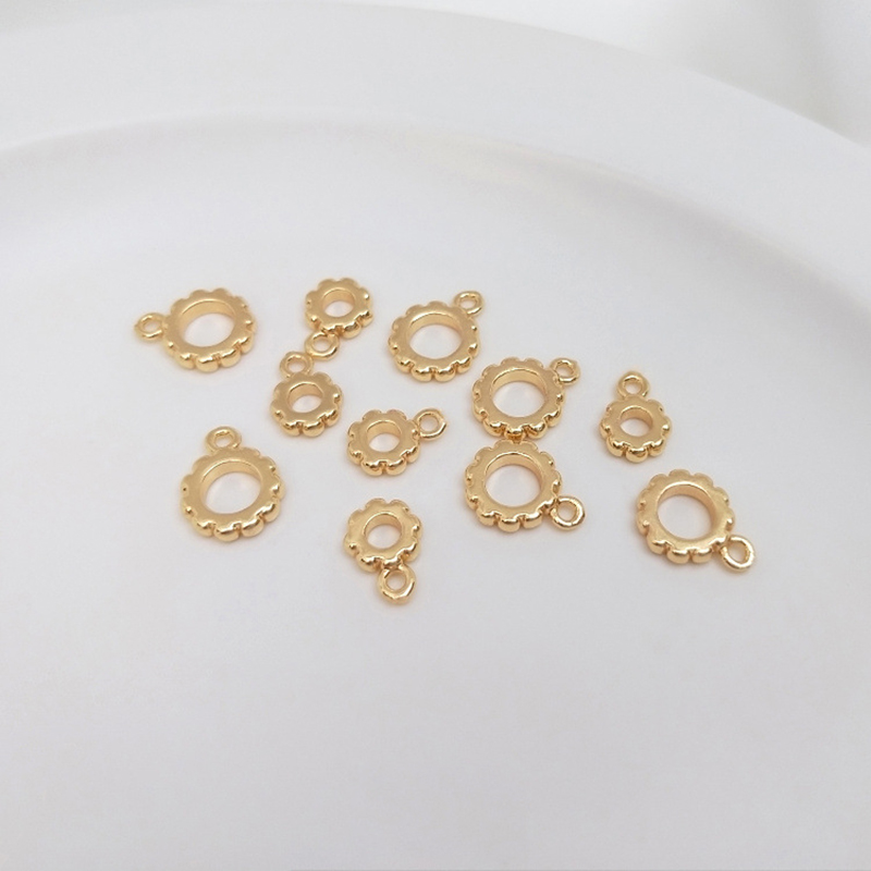 8mm closed loop 14K gold